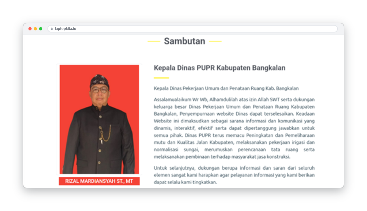 Screenshot Website Profile DPUPR 2