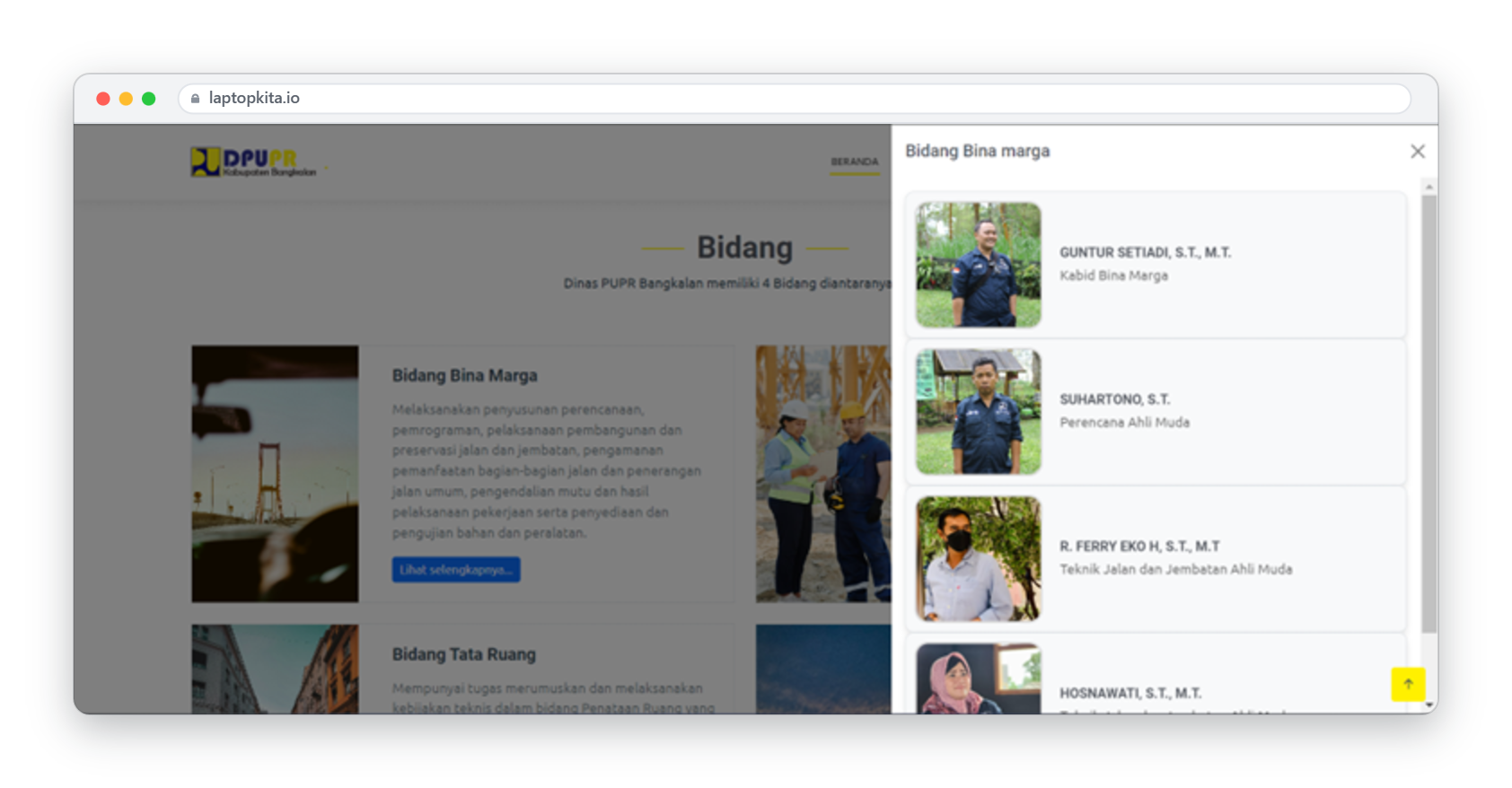 Screenshot Website Profile DPUPR 5