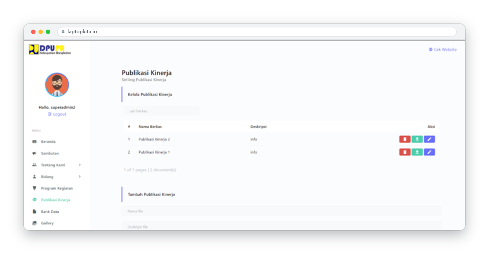 Screenshot Website Profile DPUPR 6